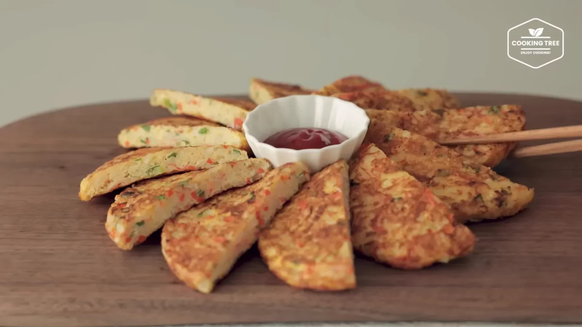 Crab stick Rice Pancake Recipe