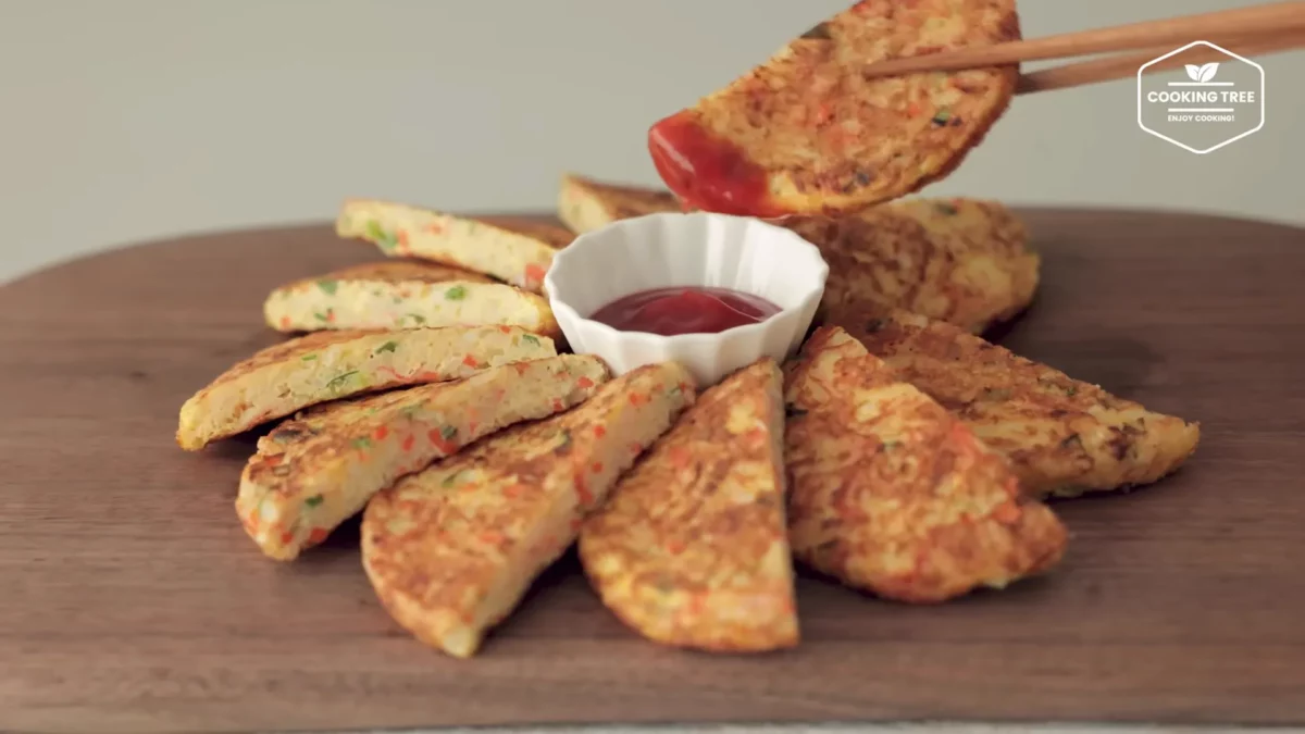 Crab stick Rice Pancake Recipe