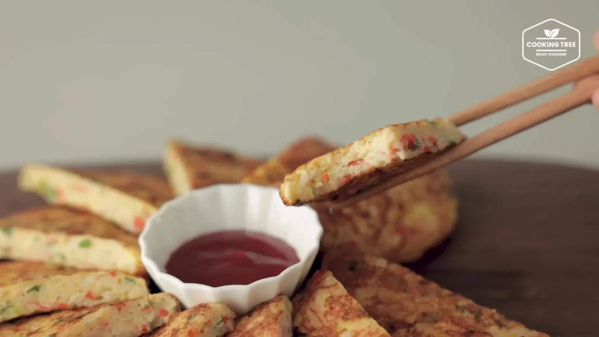 Crab stick Rice Pancake Recipe