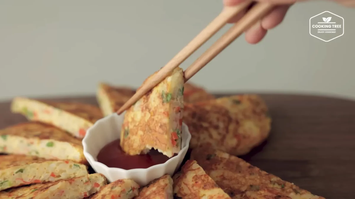 Crab stick Rice Pancake Recipe