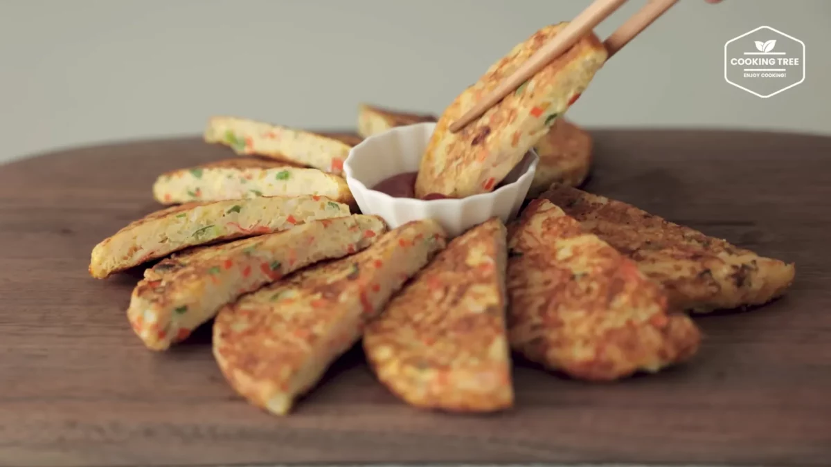 Crab stick Rice Pancake Recipe