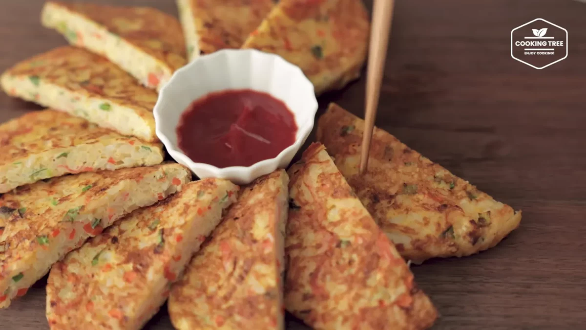 Crab stick Rice Pancake Recipe