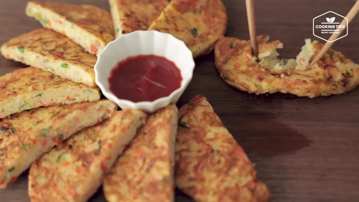Crab stick Rice Pancake Recipe