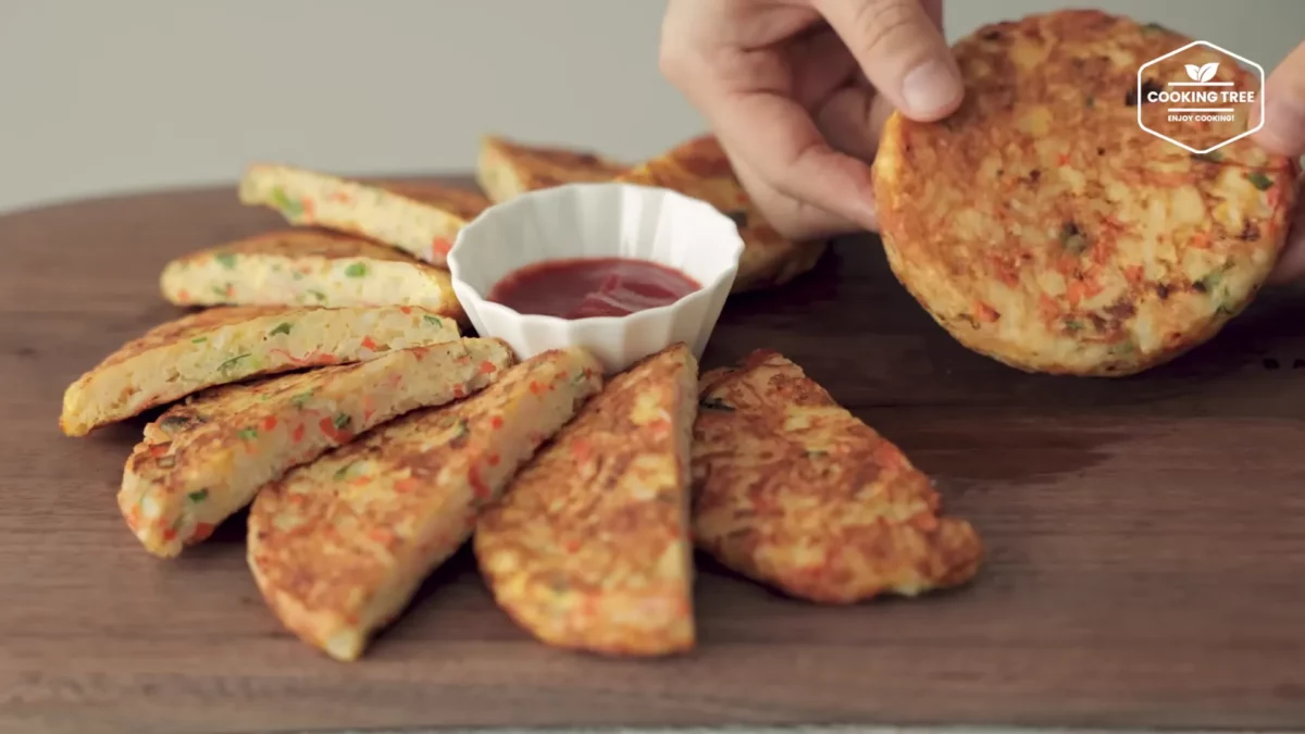 Crab stick Rice Pancake Recipe