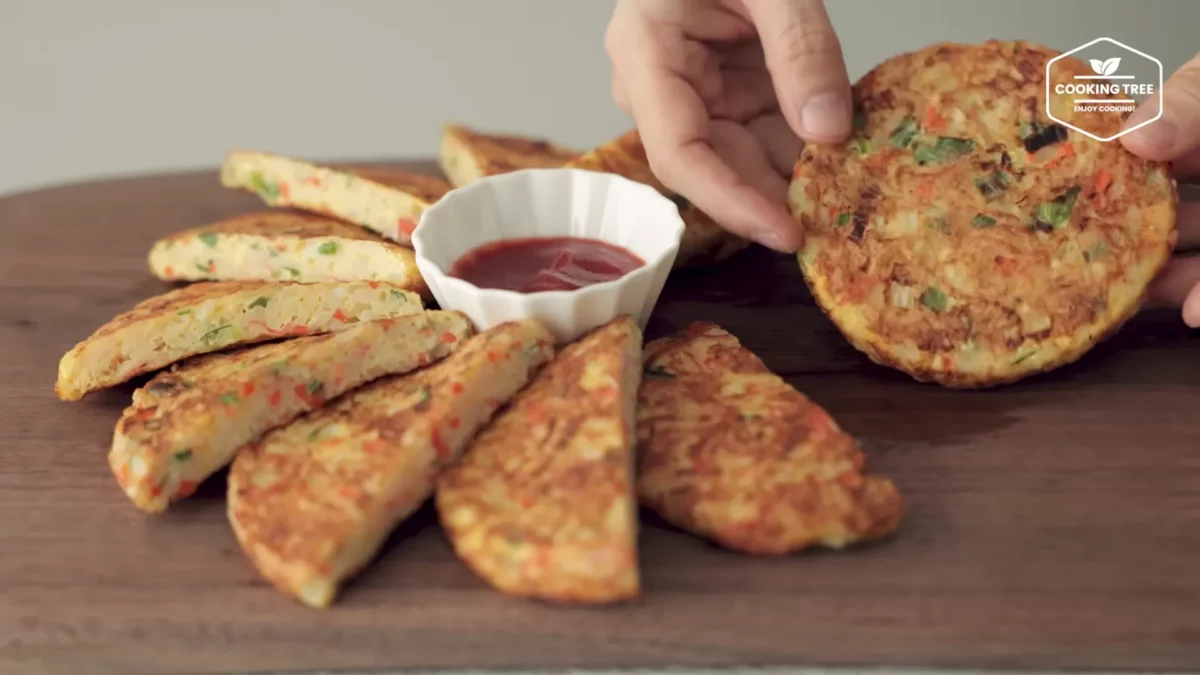 Crab stick Rice Pancake Recipe