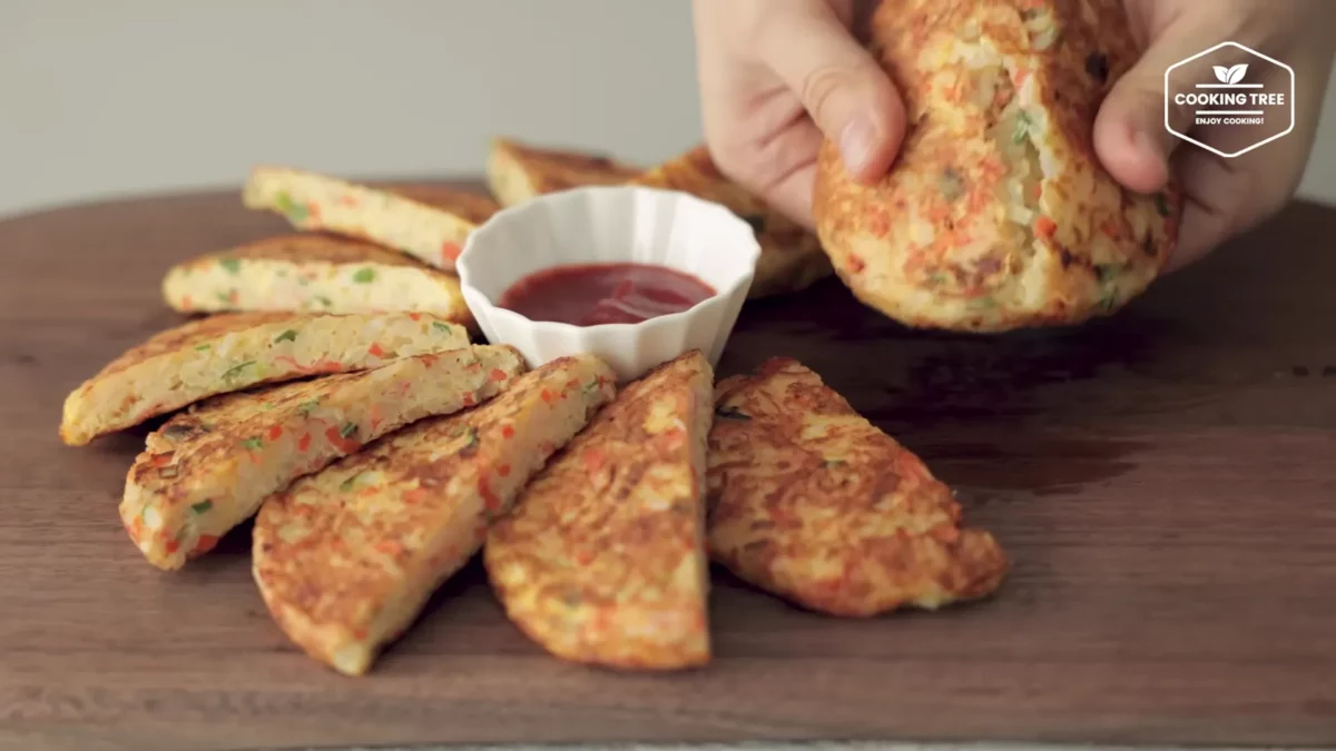 Crab stick Rice Pancake Recipe