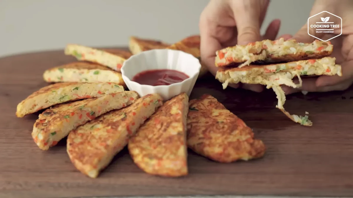 Crab stick Rice Pancake Recipe