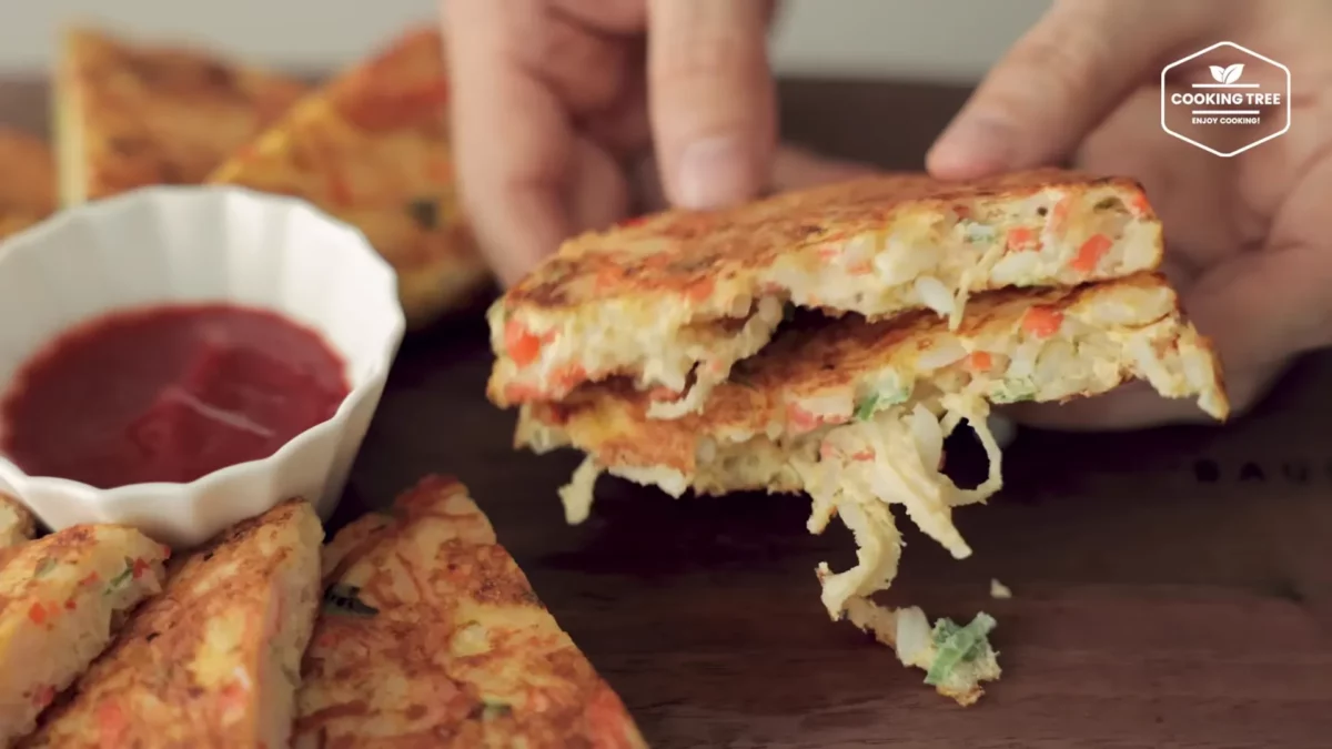 Crab stick Rice Pancake Recipe
