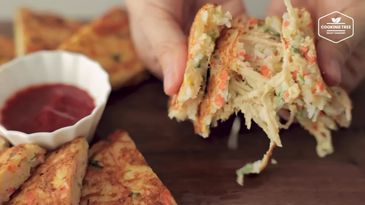 Crab stick Rice Pancake Recipe