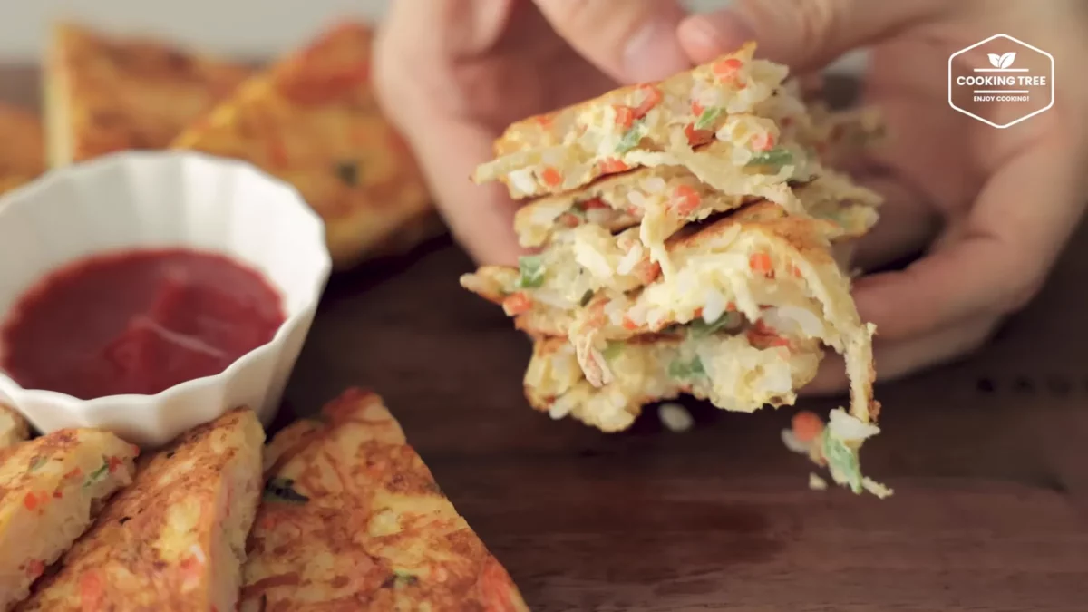 Crab stick Rice Pancake Recipe