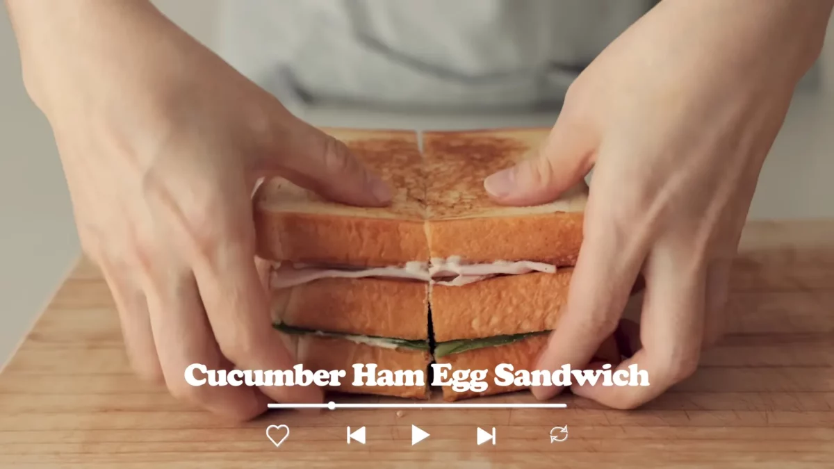 Cucumber Ham Egg Sandwich Recipe