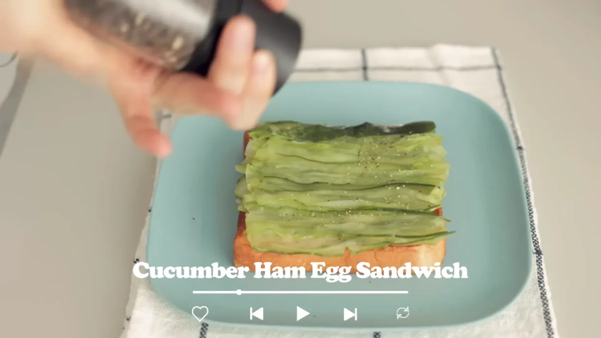 Cucumber Ham Egg Sandwich Recipe