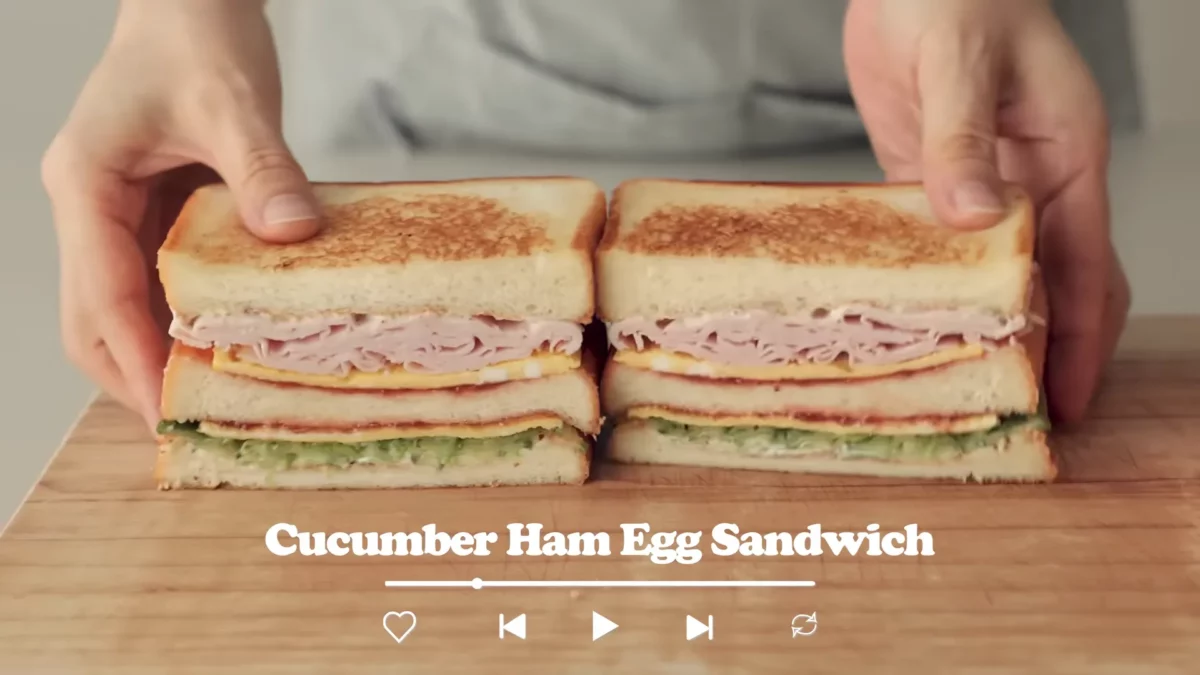 Cucumber Ham Egg Sandwich Recipe