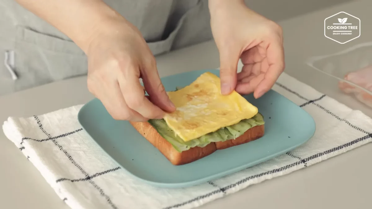 Cucumber Ham Egg Sandwich Recipe