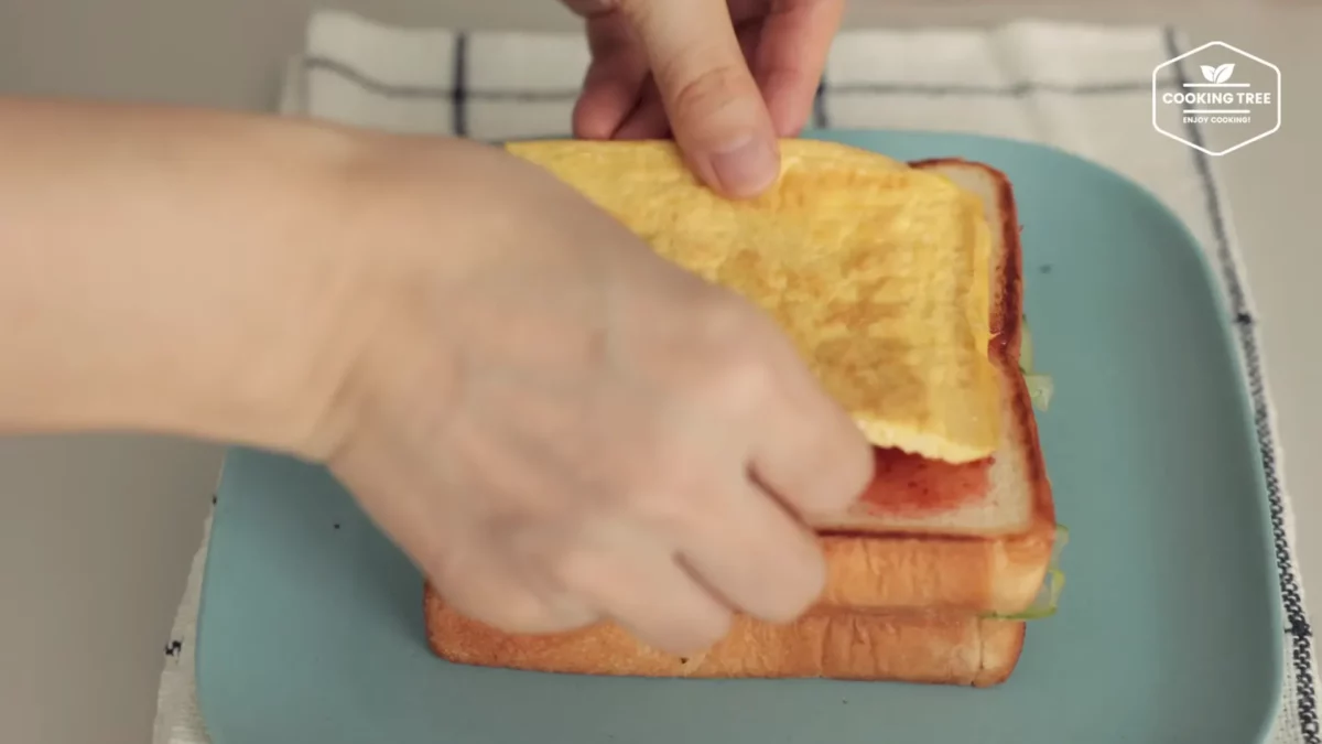 Cucumber Ham Egg Sandwich Recipe