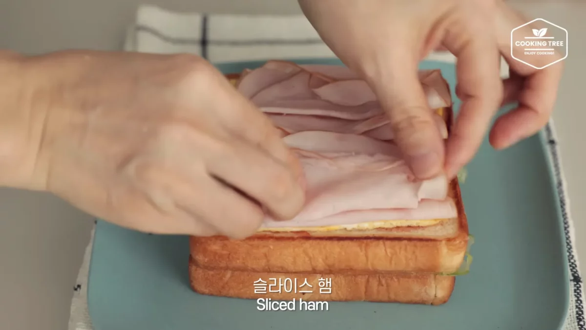 Cucumber Ham Egg Sandwich Recipe