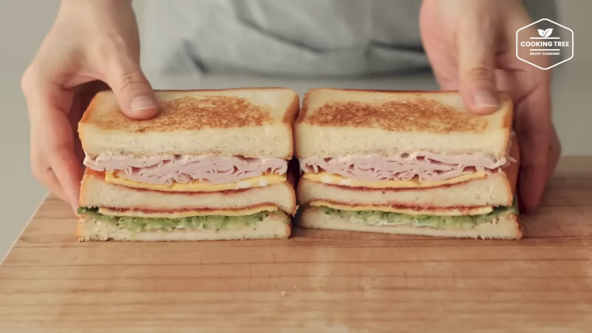 Cucumber Ham Egg Sandwich Recipe