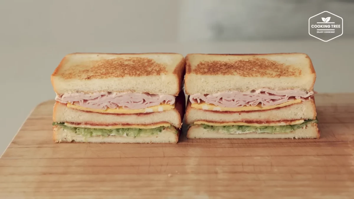 Cucumber Ham Egg Sandwich Recipe