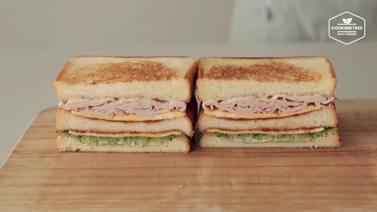 Cucumber Ham Egg Sandwich Recipe