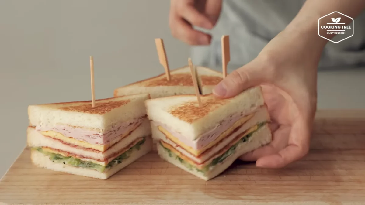 Cucumber Ham Egg Sandwich Recipe