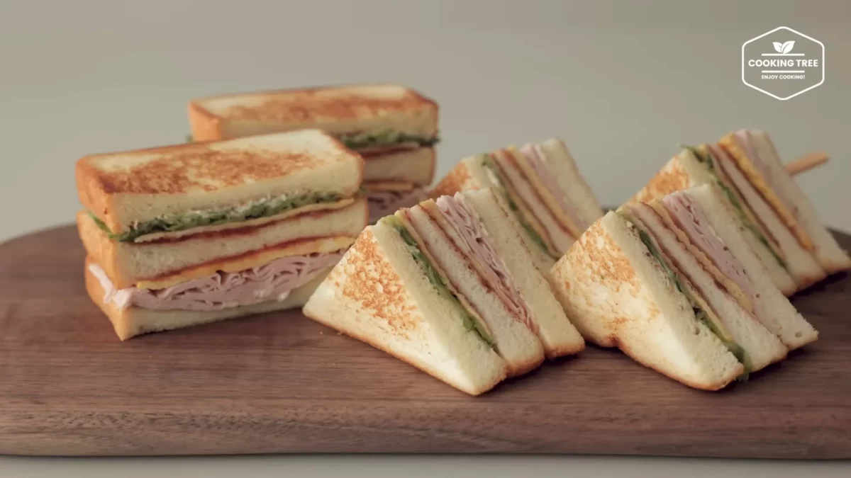 Cucumber Ham Egg Sandwich Recipe