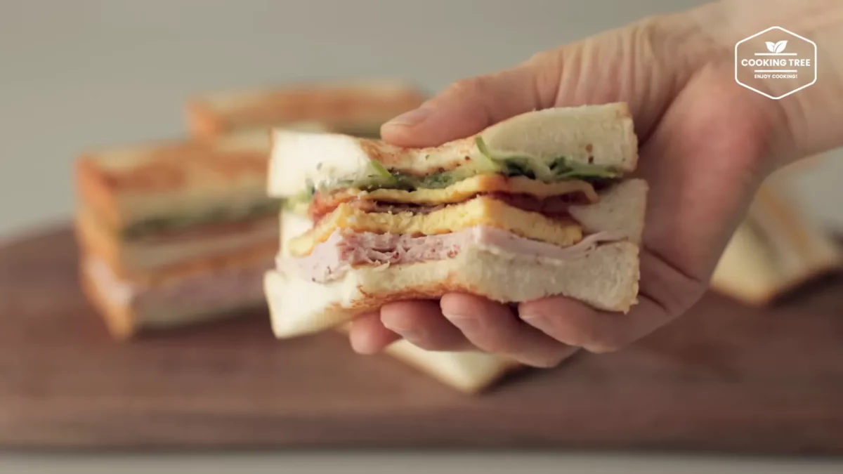 Cucumber Ham Egg Sandwich Recipe