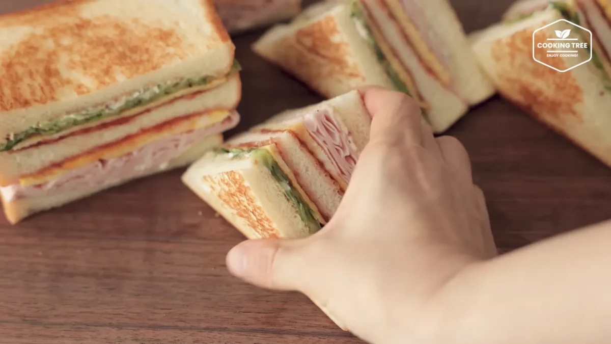 Cucumber Ham Egg Sandwich Recipe