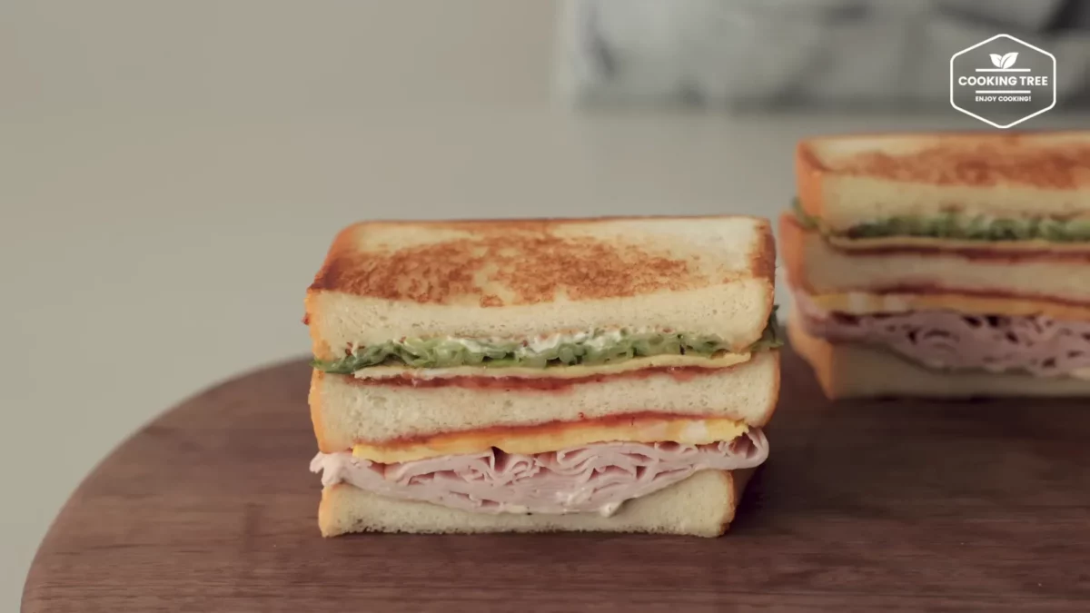 Cucumber Ham Egg Sandwich Recipe