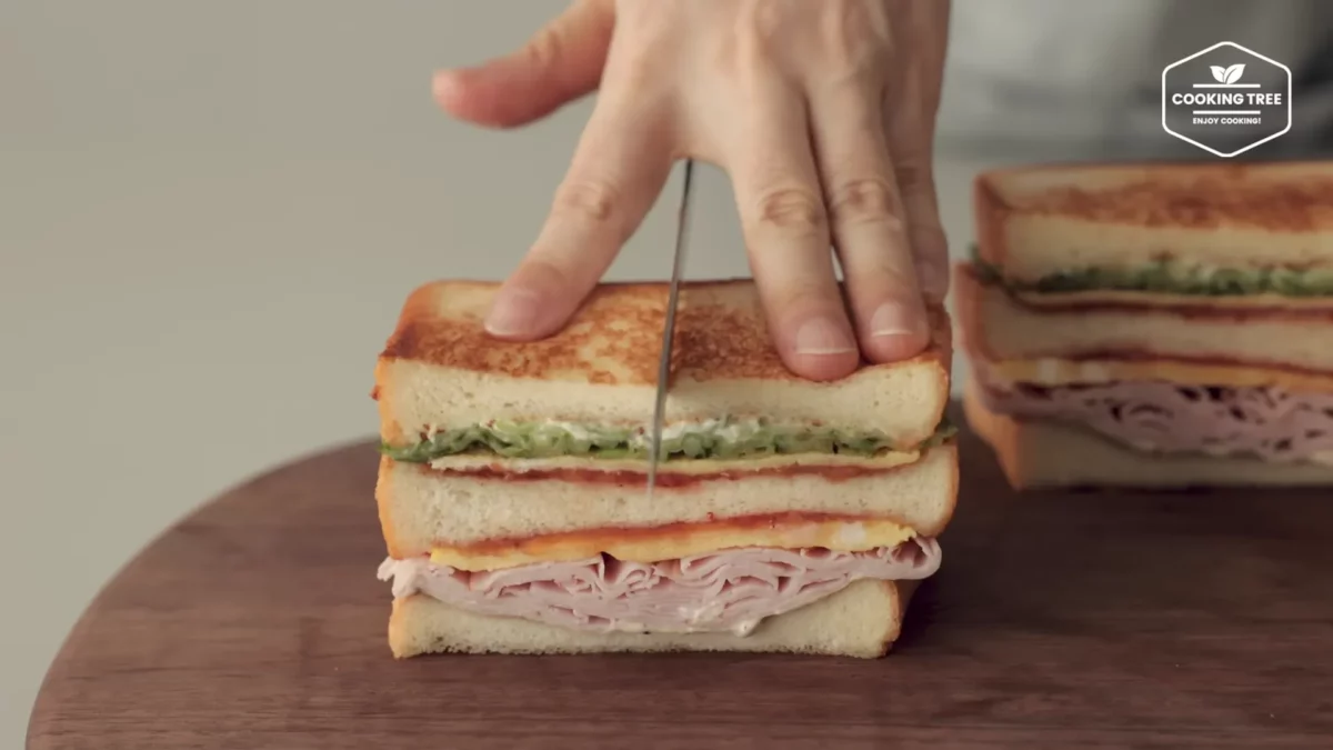 Cucumber Ham Egg Sandwich Recipe