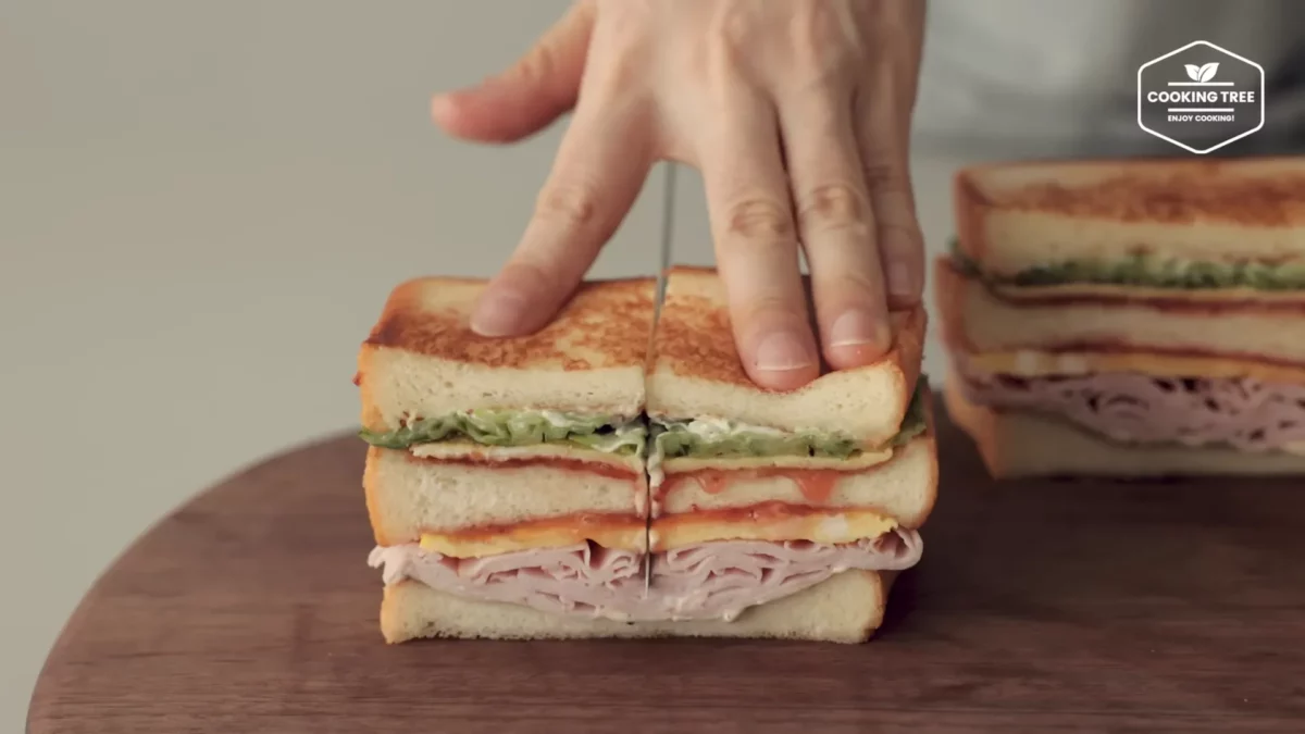 Cucumber Ham Egg Sandwich Recipe