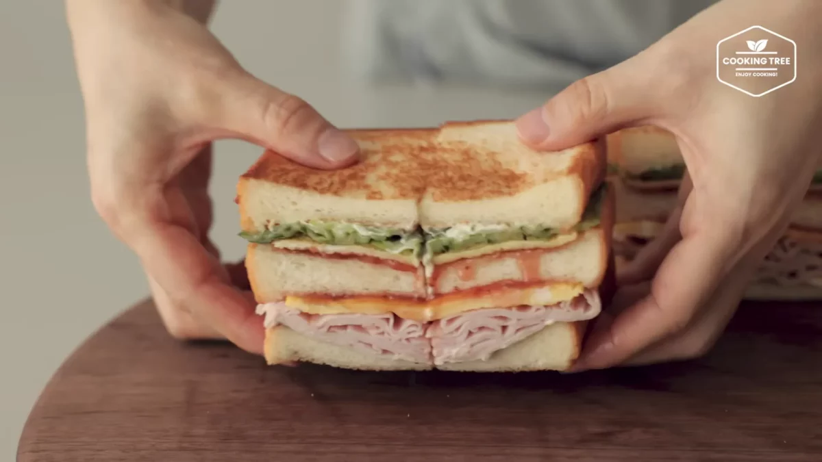 Cucumber Ham Egg Sandwich Recipe