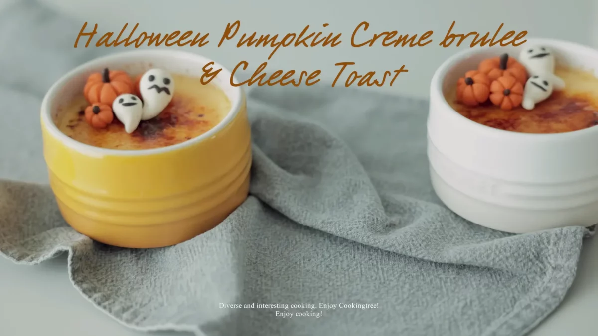 Halloween Pumpkin Creme brulee Cheese Toast Recipe
