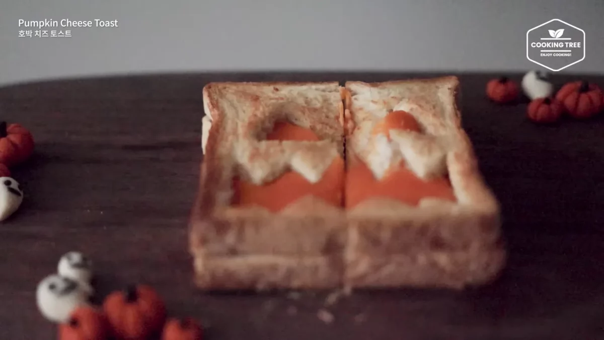 Halloween Pumpkin Creme brulee Cheese Toast Recipe