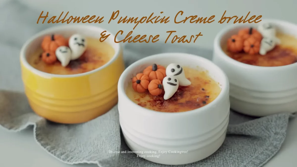 Halloween Pumpkin Creme brulee Cheese Toast Recipe