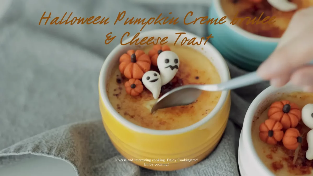 Halloween Pumpkin Creme brulee Cheese Toast Recipe