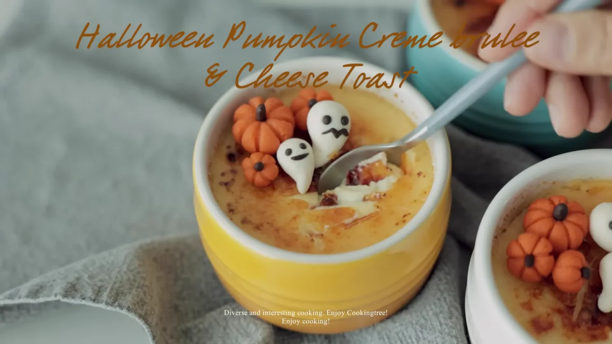 Halloween Pumpkin Creme brulee Cheese Toast Recipe