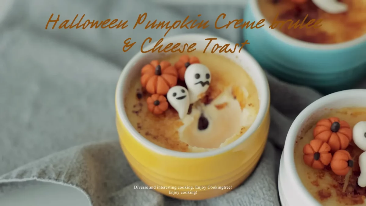 Halloween Pumpkin Creme brulee Cheese Toast Recipe