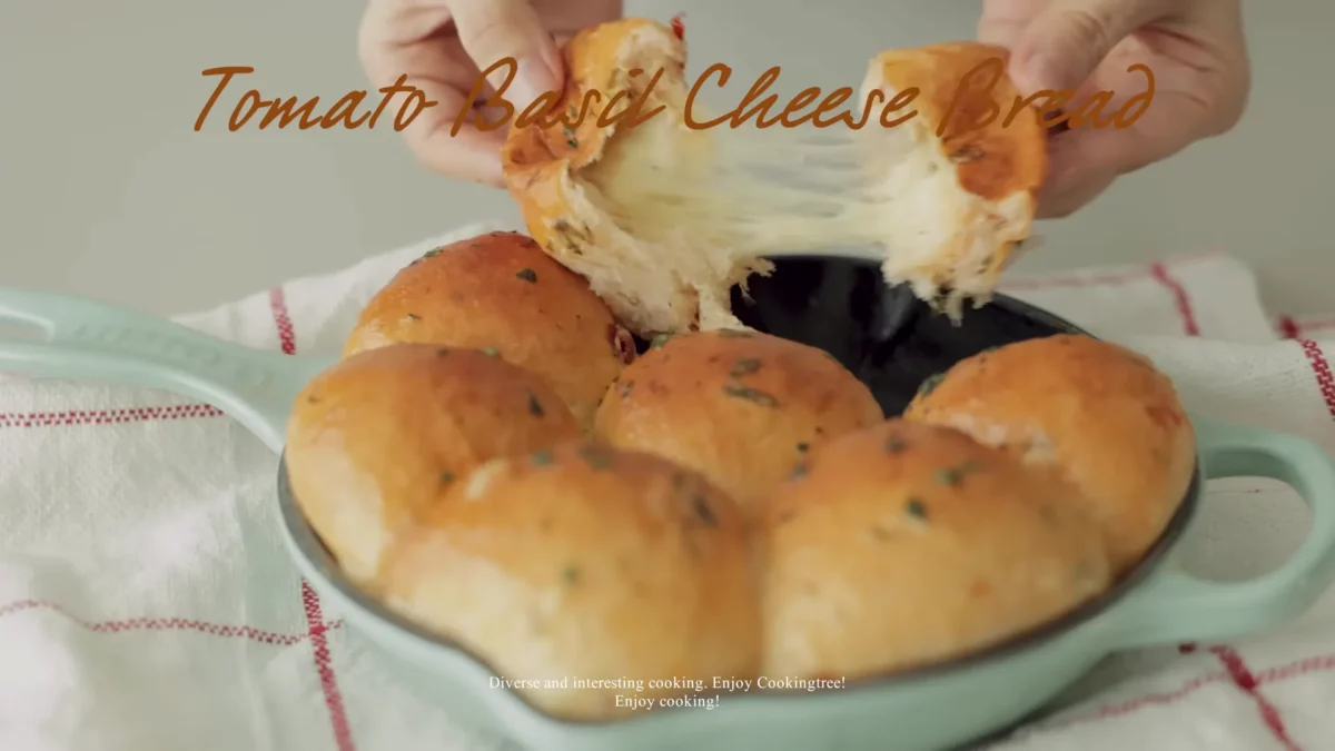 Soft Tomato Basil Cheese Bread