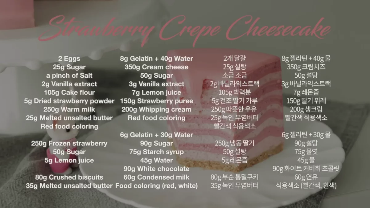 Strawberry Crepe Cheesecake