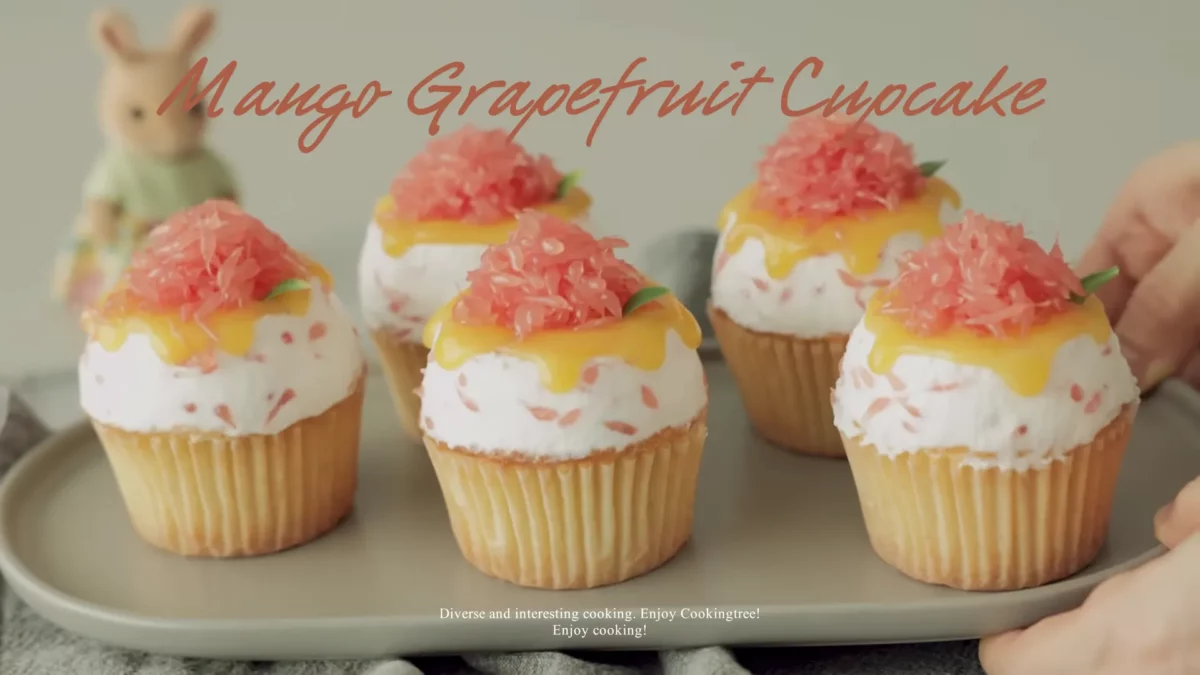 Mango Grapefruit Castella Cupcake Recipe