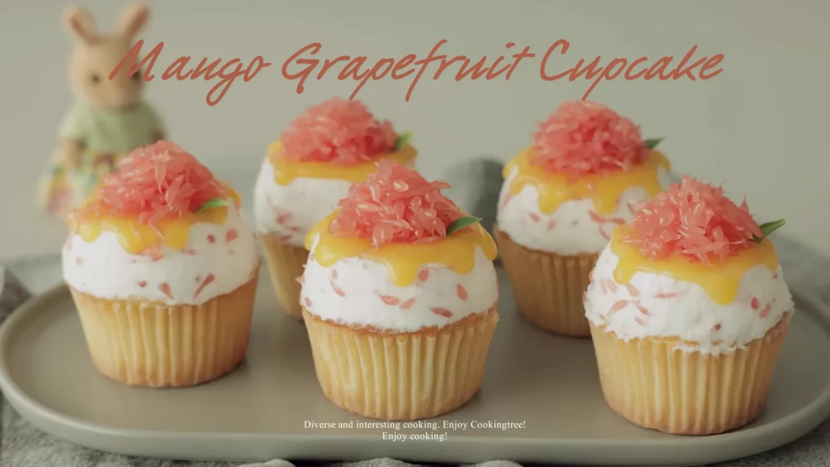 Mango Grapefruit Castella Cupcake Recipe