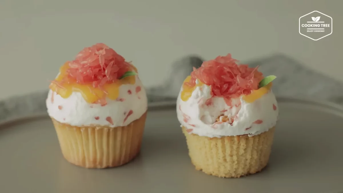 Mango Grapefruit Castella Cupcake Recipe