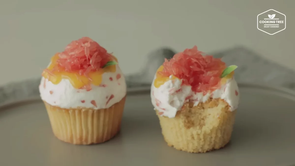 Mango Grapefruit Castella Cupcake Recipe