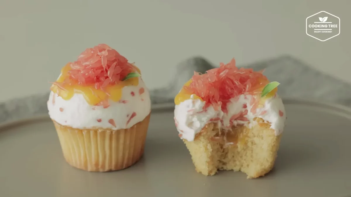 Mango Grapefruit Castella Cupcake Recipe