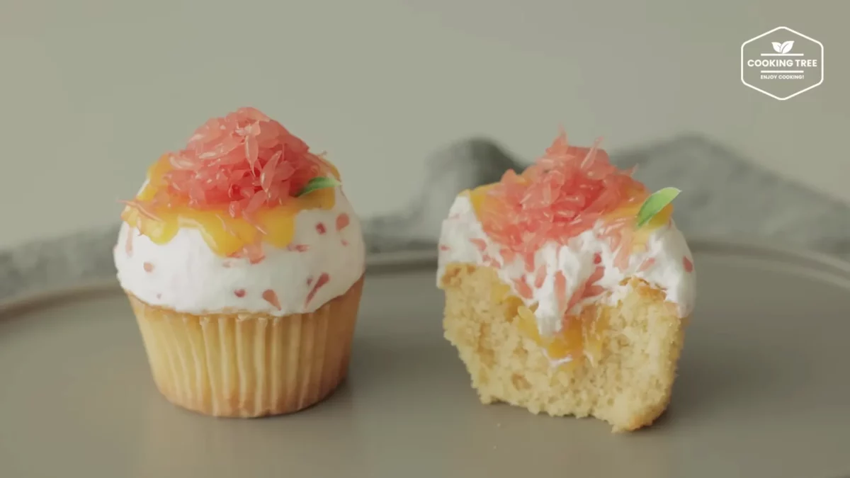 Mango Grapefruit Castella Cupcake Recipe