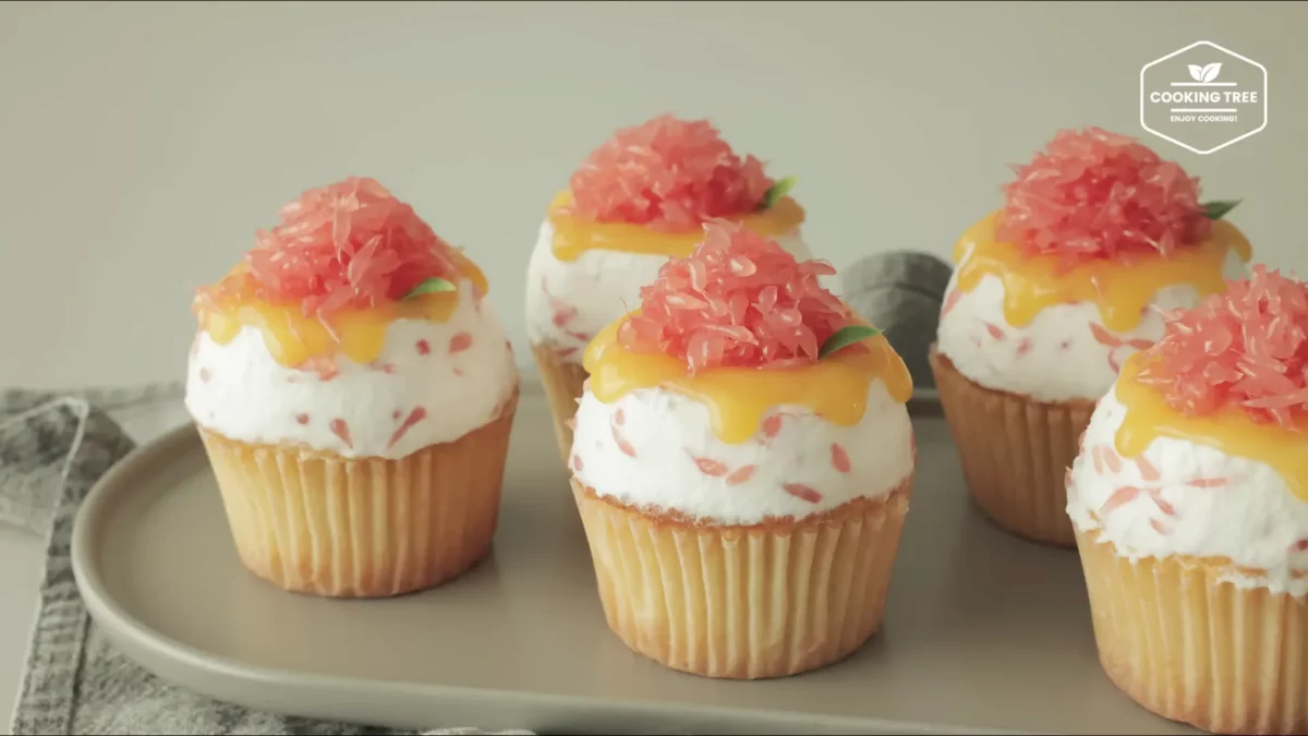 Mango Grapefruit Castella Cupcake Recipe