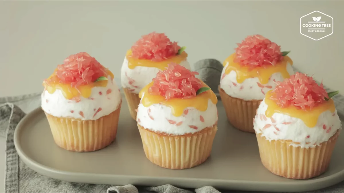 Mango Grapefruit Castella Cupcake Recipe