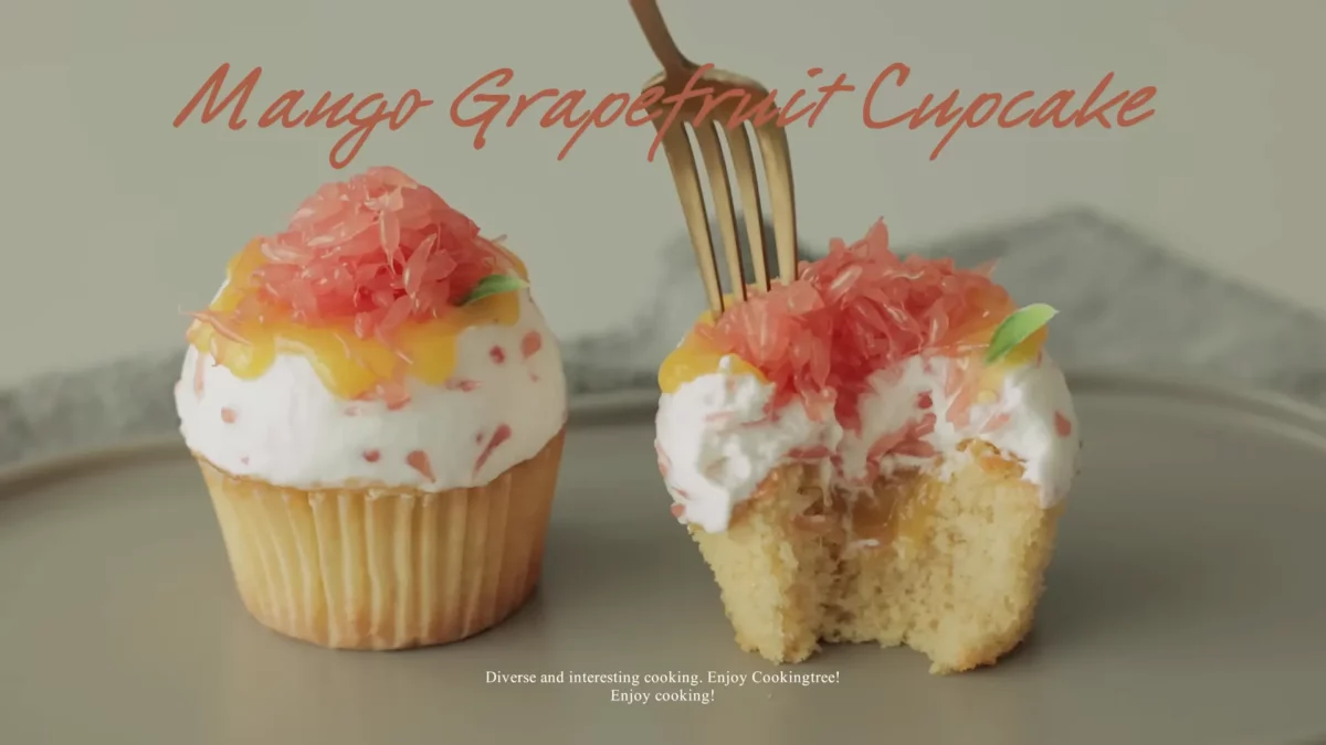 Mango Grapefruit Castella Cupcake Recipe