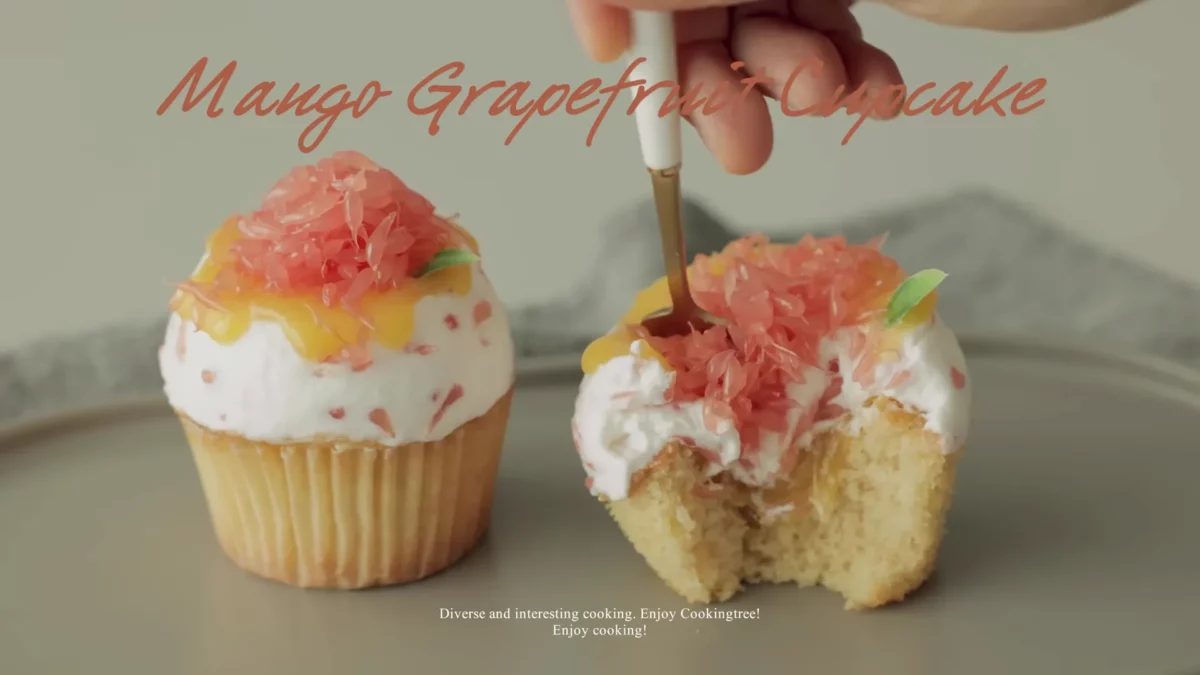 Mango Grapefruit Castella Cupcake Recipe