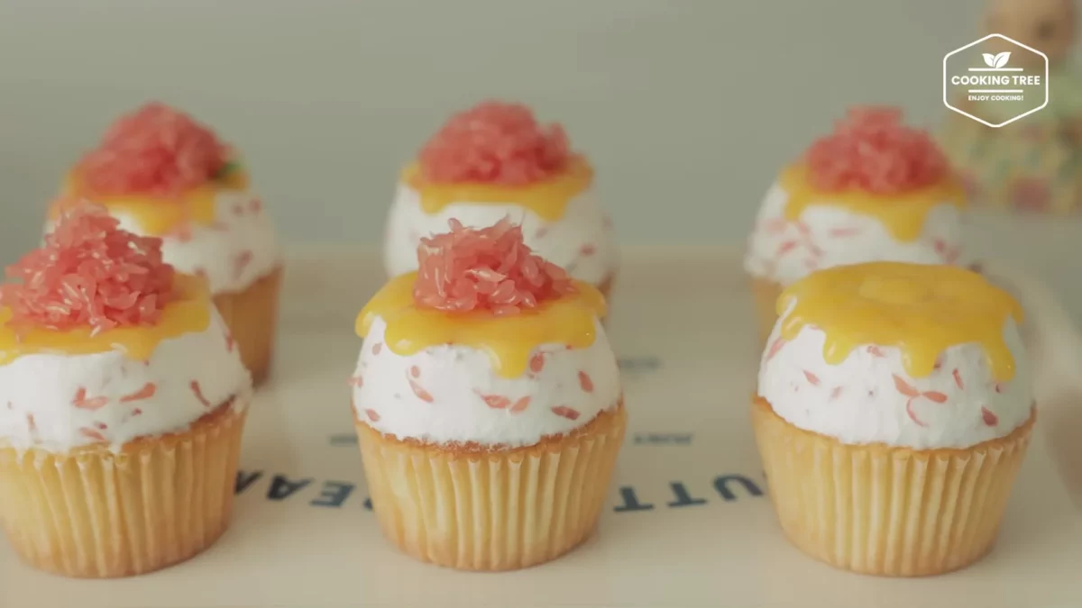 Mango Grapefruit Castella Cupcake Recipe